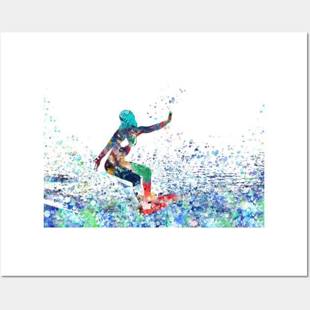 Surfer girl Wall Art by RosaliArt